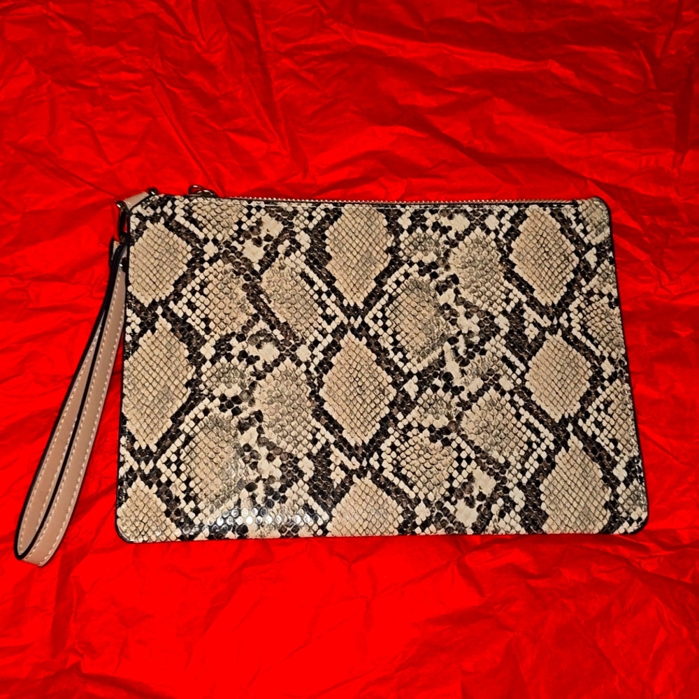 Snakeskin wristlet